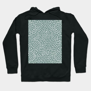 Sea Green Dalmatian Print Mask Hoodie